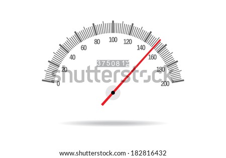 Speedometer on a white background. Vector.  