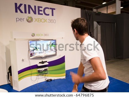 MILAN, ITALY - OCT. 21: Kinect at SMAU, International Exhibition of Information and Communication Technology on October 20, 2010 in Milan, Italy.