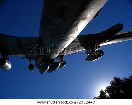 War-plane on sky background. Monument of military pilots. (2)