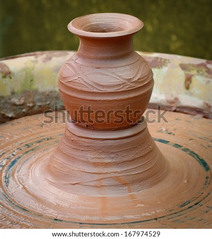 an earthen jar on the circle