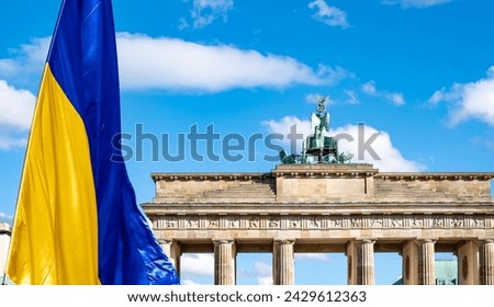 Similar – Image, Stock Photo Demo at the Brandenburg Gate