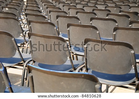 Plastic chairs  for outdoor performance.