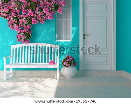 Similar – Image, Stock Photo Blue house in front of blue sky