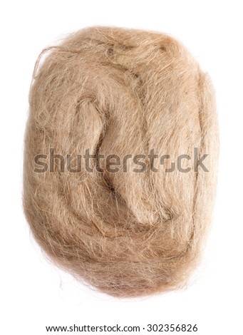 Raw flax as it is used in paper industry and for making linen cloth