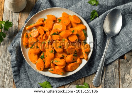 Similar – Image, Stock Photo Boiled carrots on plate