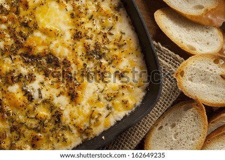 Baked Fontina Cheese Dip with Toasted Bread
