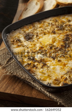 Baked Fontina Cheese Dip with Toasted Bread