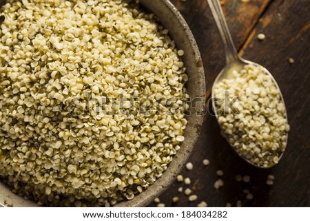 Healthy Organic Hulled Hemp Seeds in a Bowl