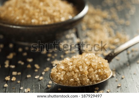 Raw Organic Cane Sugar in a Bowl