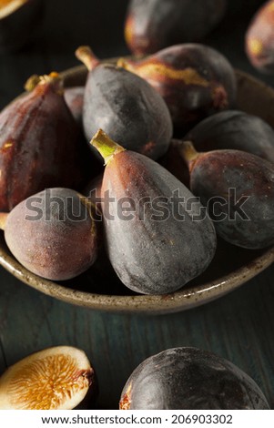 Raw Purple Organic Figs on a Background