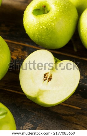 Raw Organic Green Granny Smith Apples Ready to Eat ストックフォト © 