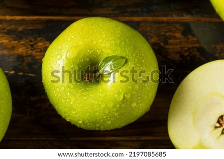 Raw Organic Green Granny Smith Apples Ready to Eat ストックフォト © 