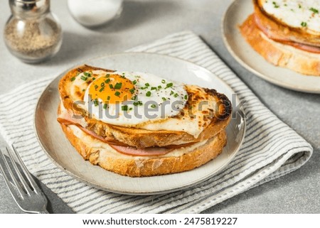 Similar – Image, Stock Photo croque madame Cheese Bread