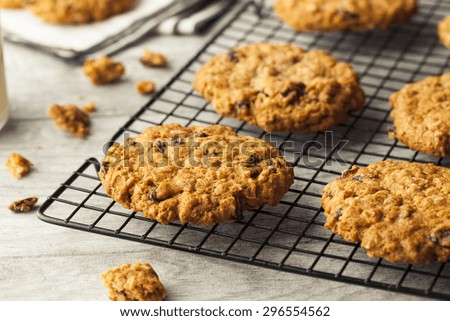 Homemade Oatmeal Raisin Cookies Ready to Eat