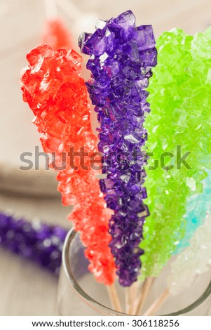Sweet Sugary Multi Colored Rock Candy Ready to Eat