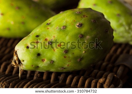 Raw Organic Green Cactus Pears Ready to Eat