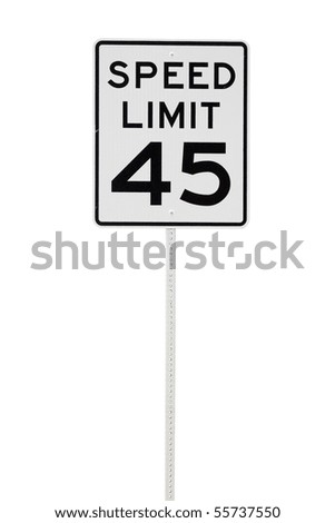 A 45 Mph Speed Limit Sign Stock Photo 55737550 : Shutterstock