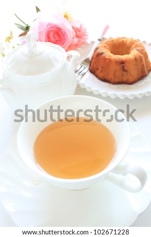 English tea and cake for cafe food image