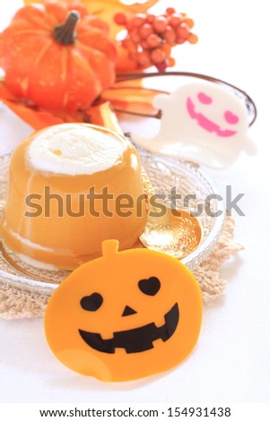 Pumpkin Pudding and decoration for Halloween image