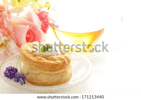 England food, scone and tea for gourmet afternoon tea
