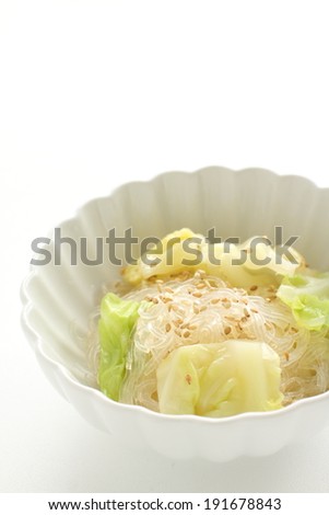 Asian cuisine, Asian cuisine, gelatin noodles with cabbage appetizer