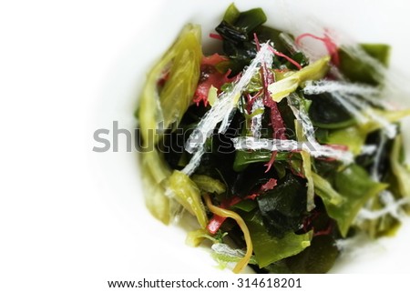 Japanese food, algae salad