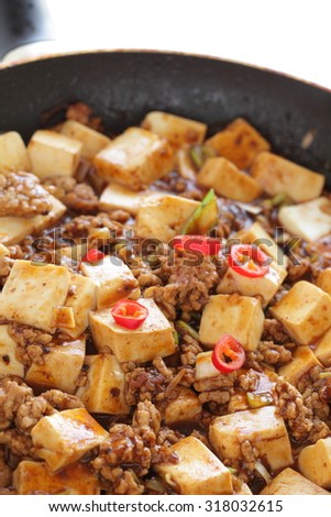 Chinese cooking, sichuen food Mapo tofu