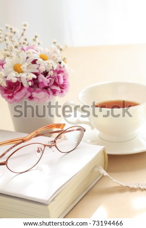English tea and book