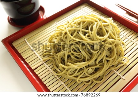 Japanese cuisine, Green tea Soba noodles