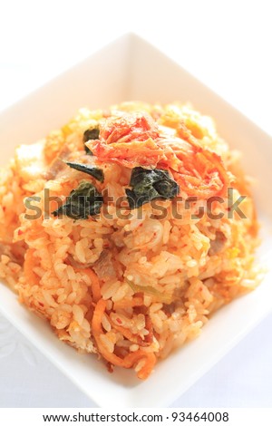 Korean cuisine, kimchi and pork fried rice