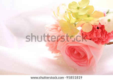 artificial flowers bouquet for wedding image