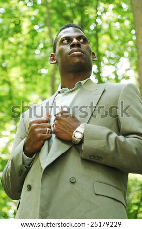 African American Male posing