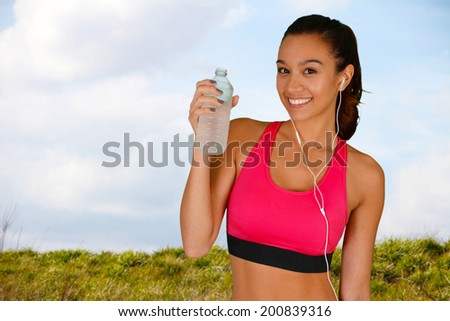Woman competing in a distance running race