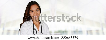 Female doctor working her job in a hospital
