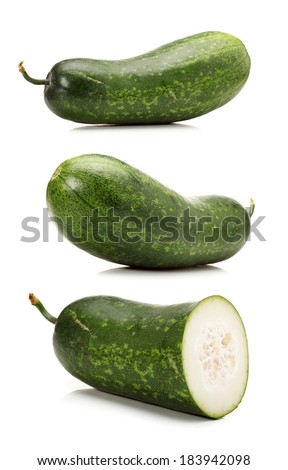 Winter melon on white background