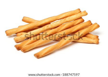 Bread Sticks On White Background Stock Photo 188747597 : Shutterstock