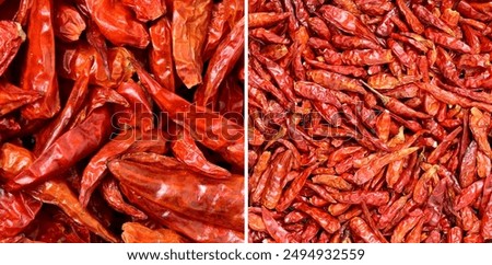 Image, Stock Photo Baskets with dried spices on marketplace