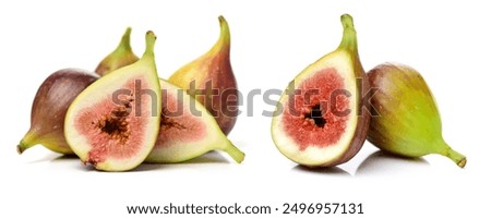 Similar – Ripe figs cut on a pink background. Minimal flat lay.