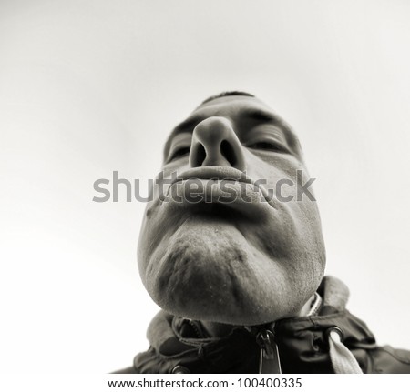 Funny Portrait of Man / Funny Man / Caricature face / Funny face