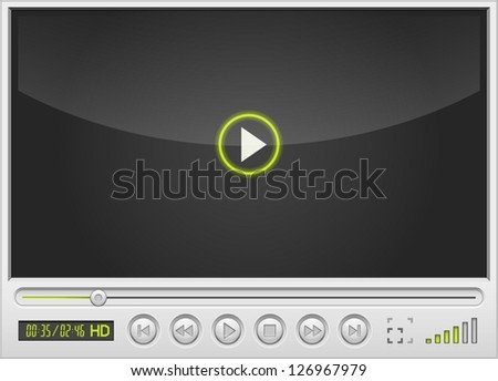 video movie media player interface. Vector Illustration.