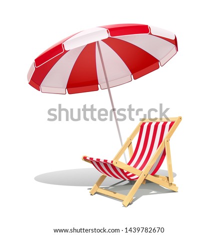 Similar – Image, Stock Photo Sunshade and deck chairs on a beach in Mauritius