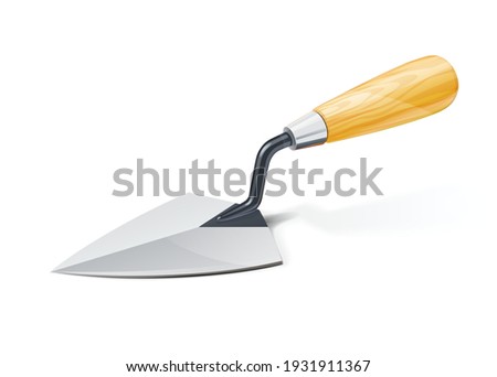 Trowel. Tool for building. Isolated on white background. Eps10 vector illustration.