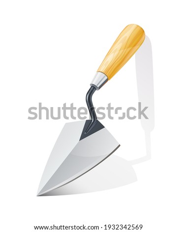 Trowel. Tool for building. Isolated on white background. Eps10 vector illustration.