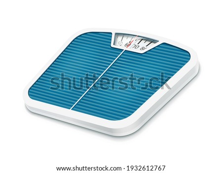Bathroom scales. Home device for weighing, Isolated on white background. Eps10 vector illustration.