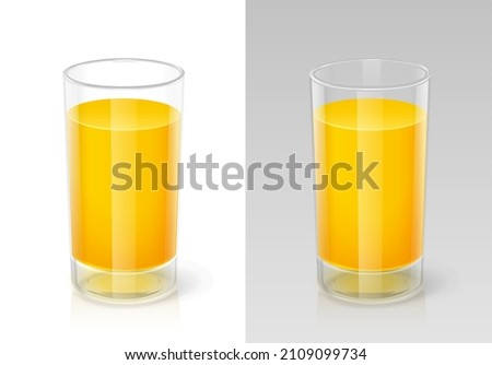Similar – Image, Stock Photo Glass with orange juice on wooden table