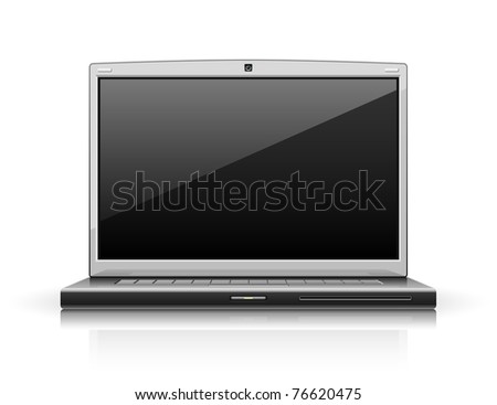 laptop modern computer vector illustration isolated on white background