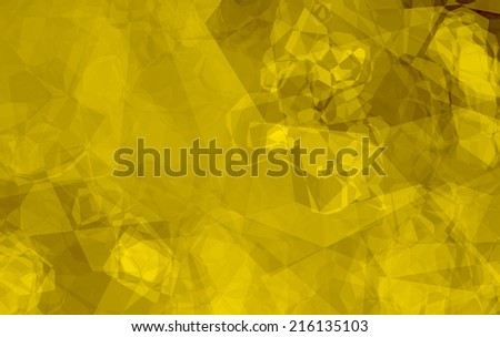 An abstract golden yellow background with a pattern of lines, curves and spots. Can be used as a wallpaper.