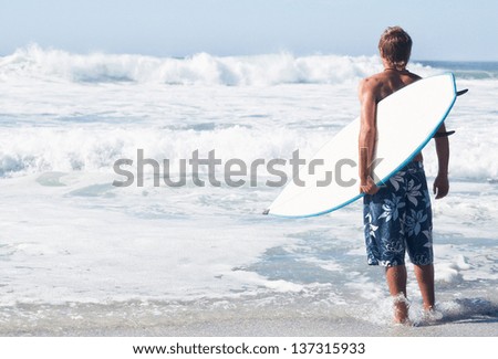 Man with surf board