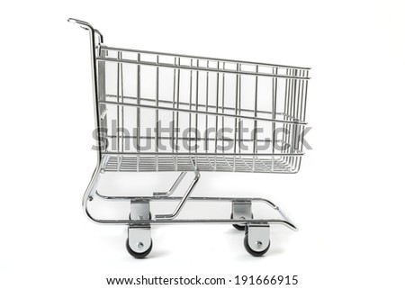 Metal Shopping Cart Pristine shopping cart that can be used to represent all buy and sell transactions