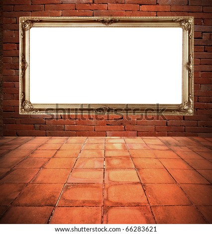 Interior Brick Wall And Frame Design. Stock Photo 66283621 : Shutterstock